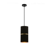 Lampa wisząca z abażurem Gina czarna do salonu i jadalni