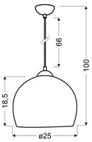 Lampa sufitowa wisząca candellux student 31-96664 e27 pistacja