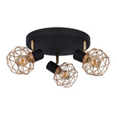 Lampa sufitowa Acrobat okrągła regulowana 3-punktowa do salonu metalowa