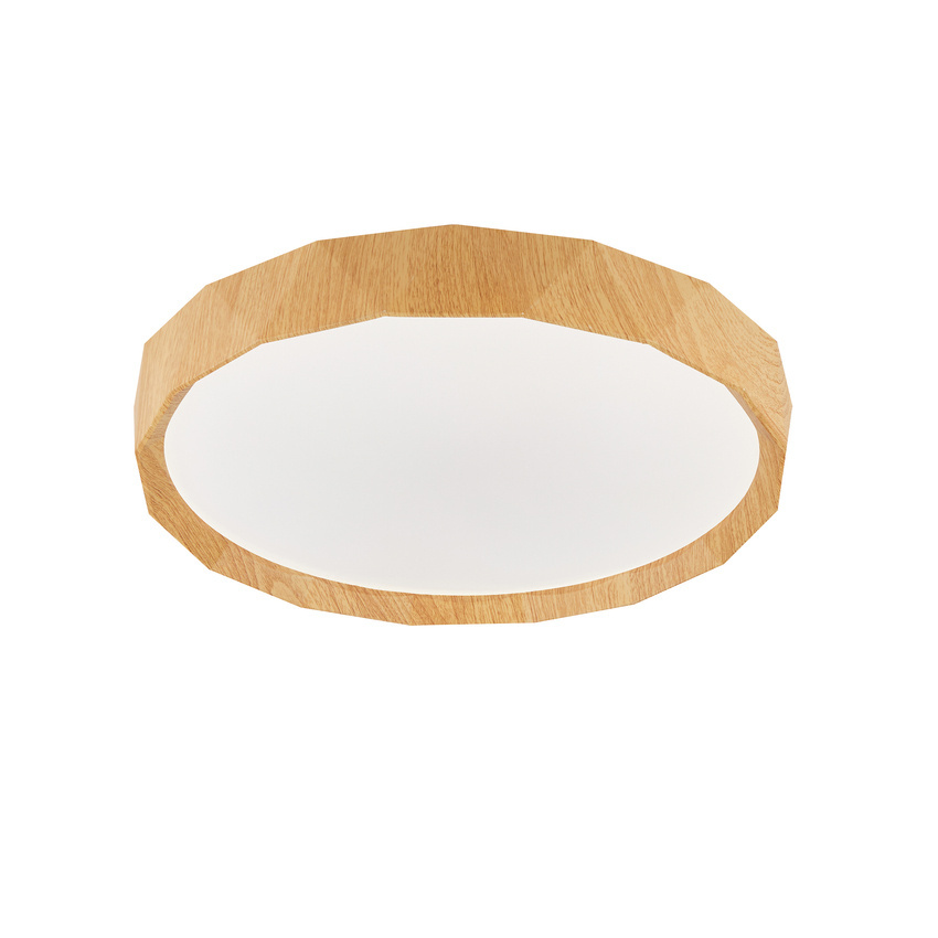 Plafon LED Cadix okrągły 38,5 cm 4000K biały drewniany IP20