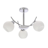 Lampa sufitowa AMOS ze szklanymi kloszami 3-punktowa do sypialni