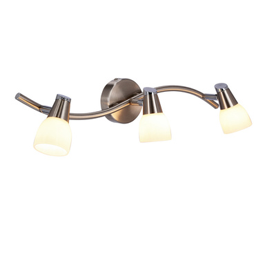 Lampa sufitowa SELIA listwa ze szklanymi kloszami regulowana 3-punktowa