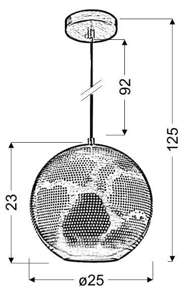 Lampa wisząca Bene kula ażurowa metalowa biała do salonu 1xE27