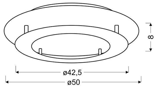 Plafon LED Merle okrągły 50 cm 3000K złoty IP20