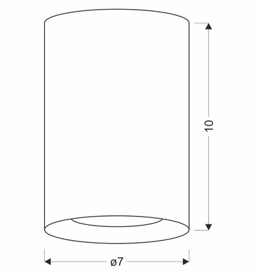 Lampa sufitowa tuba czarno‑złota metalowa pojedyncza GU10 natynkowa