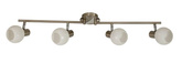 Lampa sufitowa Avila listwa ze szklanymi kloszami regulowana 4-punktowa