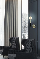 Kinkiet Saga loft metalowy czarno‑patynowy do salonu i sypialni E14 IP20