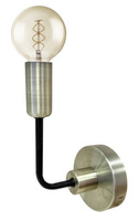 Kinkiet Saga loft metalowy czarno‑patynowy do salonu i sypialni E14 IP20