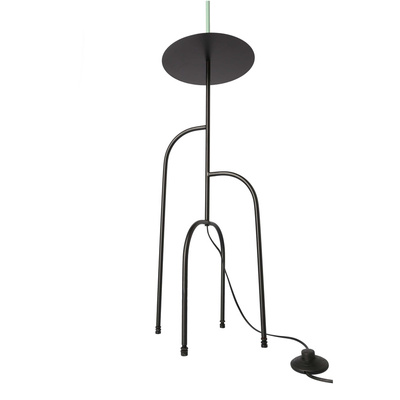 Lampa podłogowa Ravello z półką do salonu 1-punktowa z abażurem