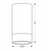 Lampa sufitowa tuba Conti biała drewniana pojedyncza GU10 natynkowa
