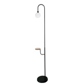 Lampa podłogowa Vanity z półką do salonu z kloszem E27 IP20
