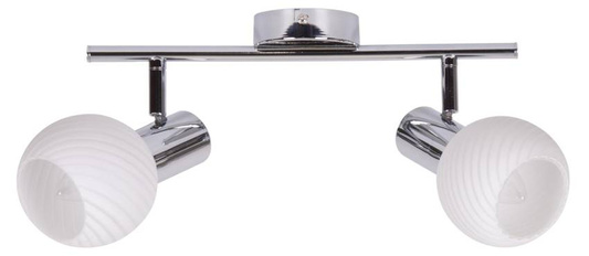 Lampa sufitowa Turno listwa ze szklanymi kloszami regulowana 2-punktowa