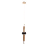 Lampa wisząca Kelly szklana złota pojedyncza do salonu LED 8W 2700K
