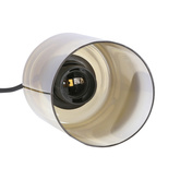Lampa wisząca Aspra potrójna szklana czarna z kloszem bursztynowym do jadalni