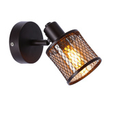 Kinkiet Canabera loft regulowany metalowy koszyk kawowe złoto do salonu E14