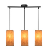 Lampa wisząca z abażurami Aragona potrójna korkowy abażur do jadalni