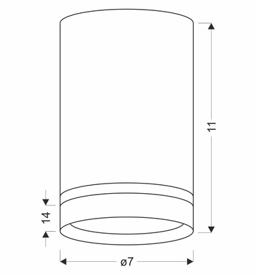 Lampa sufitowa tuba natynkowa chromowa okrągła 1xGU10 aluminium