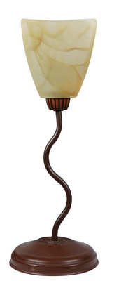 Lampka nocna Scena szklana vintage brązowa E14 40W