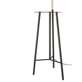 Lampa podłogowa Perret z półką do salonu 1-punktowa metalowa