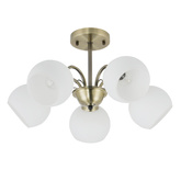 Lampa sufitowa NESTOR ze szklanymi kloszami 5-punktowa do salonu