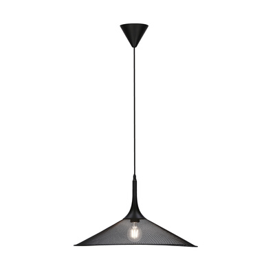 Lampa wisząca Kiruna L czarna metalowa do salonu nad stół 1 płomienna E27