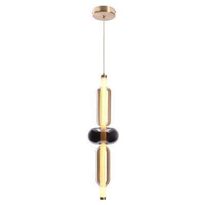 Lampa wisząca Kelly szklana złota pojedyncza do salonu LED 8W 2700K