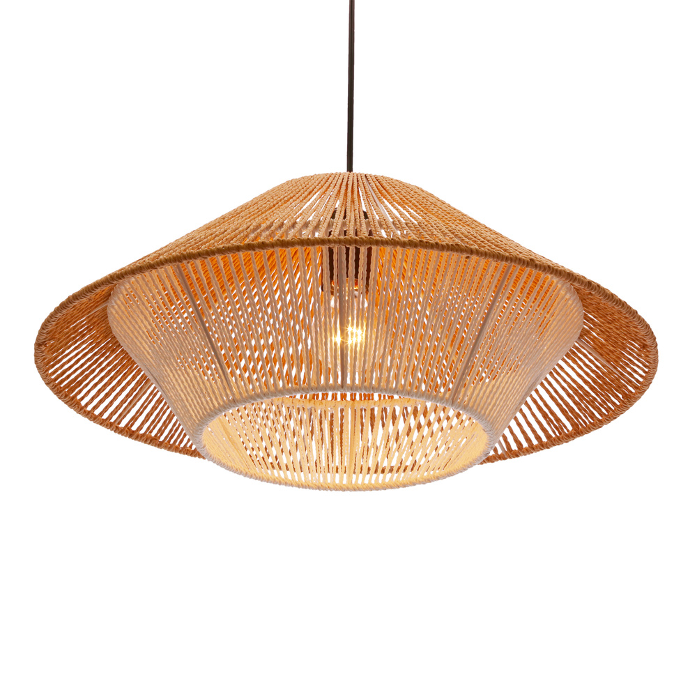 Lampa wisząca z abażurem Africa do sypialni i jadalni czarna 1xE27