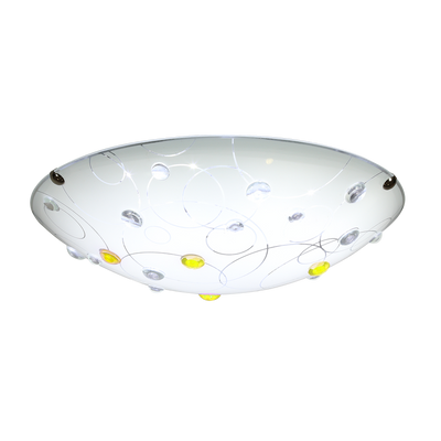 Plafon Floki okrągły 30 cm biały do salonu kuchni łazienki E27