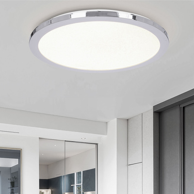 Plafon do łazienki PIXEL  – srebrny 40 cm - okrągły plafon LED z funkcją ściemniania 3000K 24W IP44