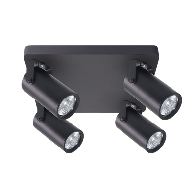 Lampa sufitowa Gary spot regulowana 4-punktowa metalowa do salonu