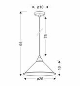 Lampa wisząca Avola metalowa do jadalni biały klosz pojedyncza E27