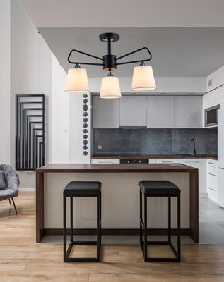 Lampa sufitowa Morley listwa z abażurami 3-punktowa do salonu
