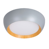 Plafon LED ABRUZZO okrągły 40 cm 4000K szaro-drewniany do kuchni i łazienki